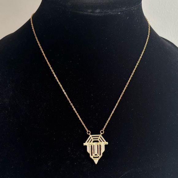 Jewelry - Gold Tone Geometric Pendant Necklace - Women's Jewelry
